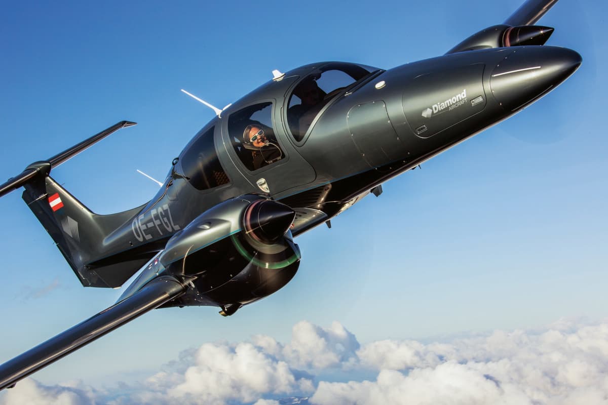 Diamond DA62 in flight